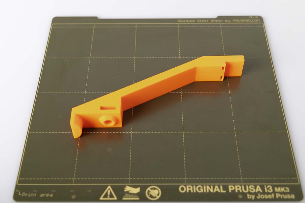 3D print of the arm on the flexible printing plate