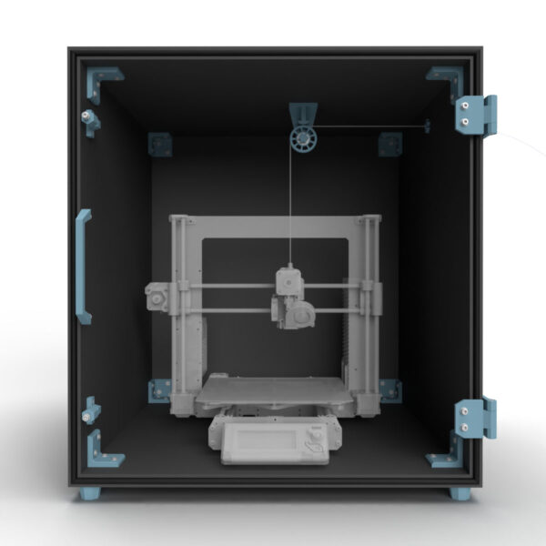 Gerendertes Produktbild der 3D Drucker Box mit geschlossener Türe