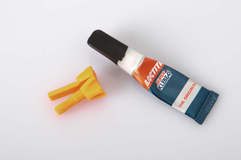 Glue the two screw halves together with super glue