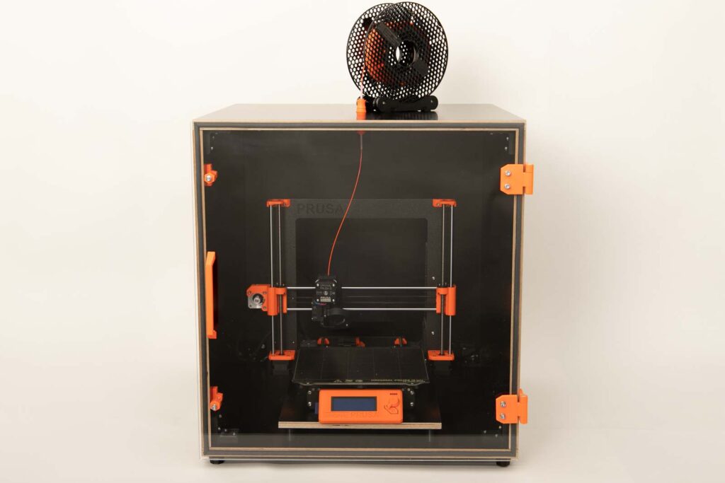 Build a DIY 3D printer housing and feed filament from above