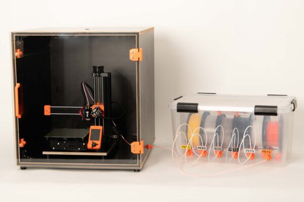 DIY 3D Drucker Gehäuse bauen und die Filament Trockenbox anschließen