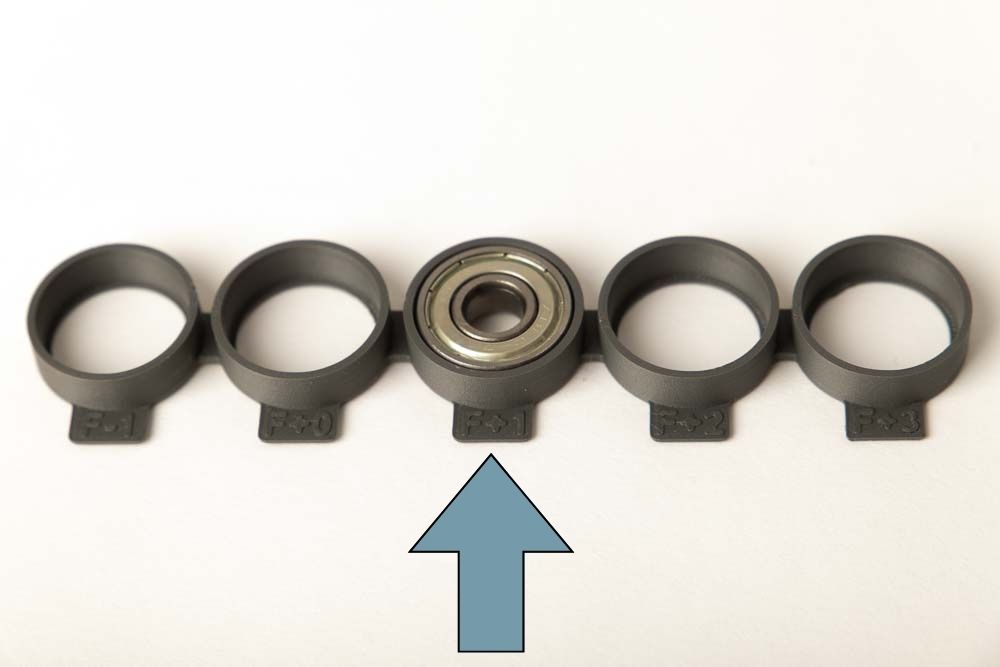 Found the right bore diameter to press a 608 ball bearing into a 3D printed part