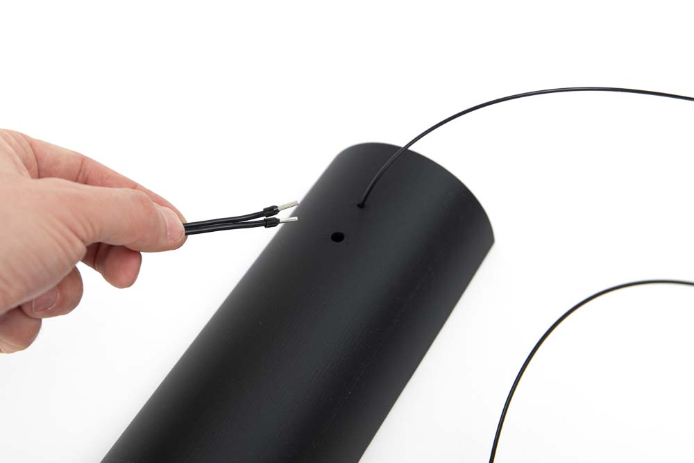 Power cable is inserted into the 3D printed ceiling panel