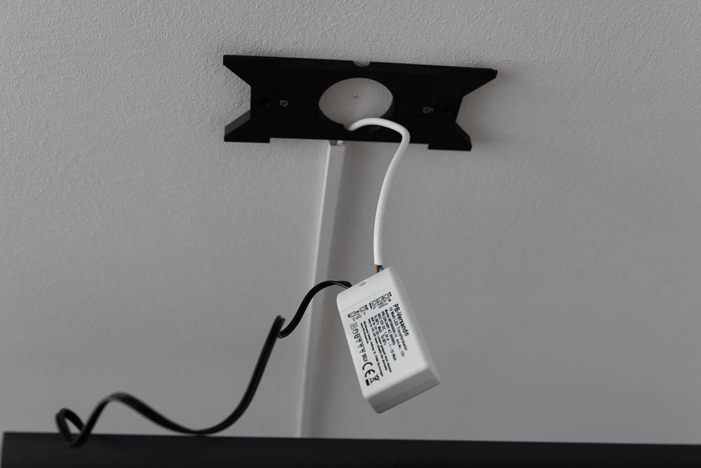 The LED driver is connected to the power supply.