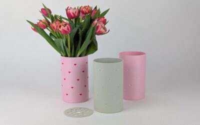 Anleitung: 3D gedruckte Vase mit Mini Herzen und Blumenscheibe