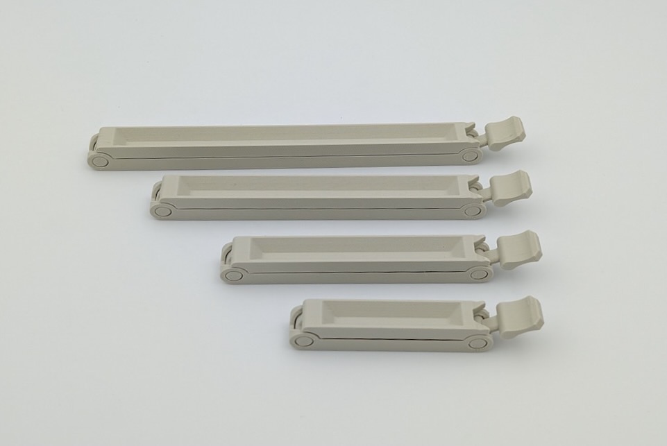 3D-gedruckte Verschlussclips in mattem Beige